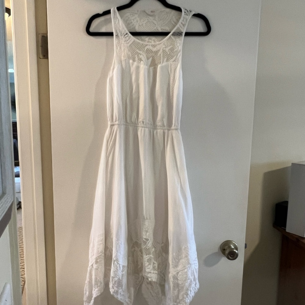 Sun and Shadow White Dress